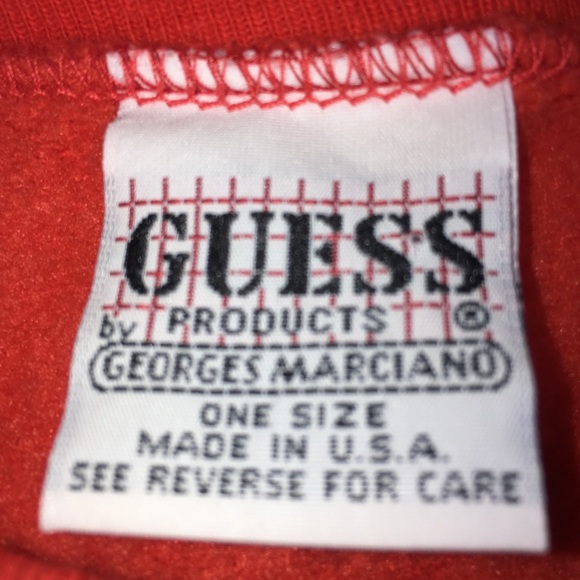 Vtg Guess OG Sewn Spell Out Crewneck Sweatshirt - Picture 4 of 4